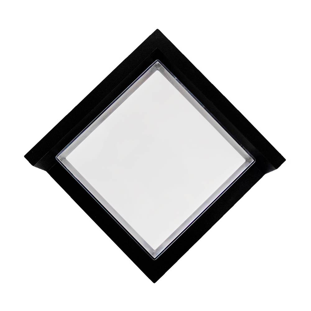 جداري خارجي مربع اسود اضاءه اصفر XF6102/BK+WW