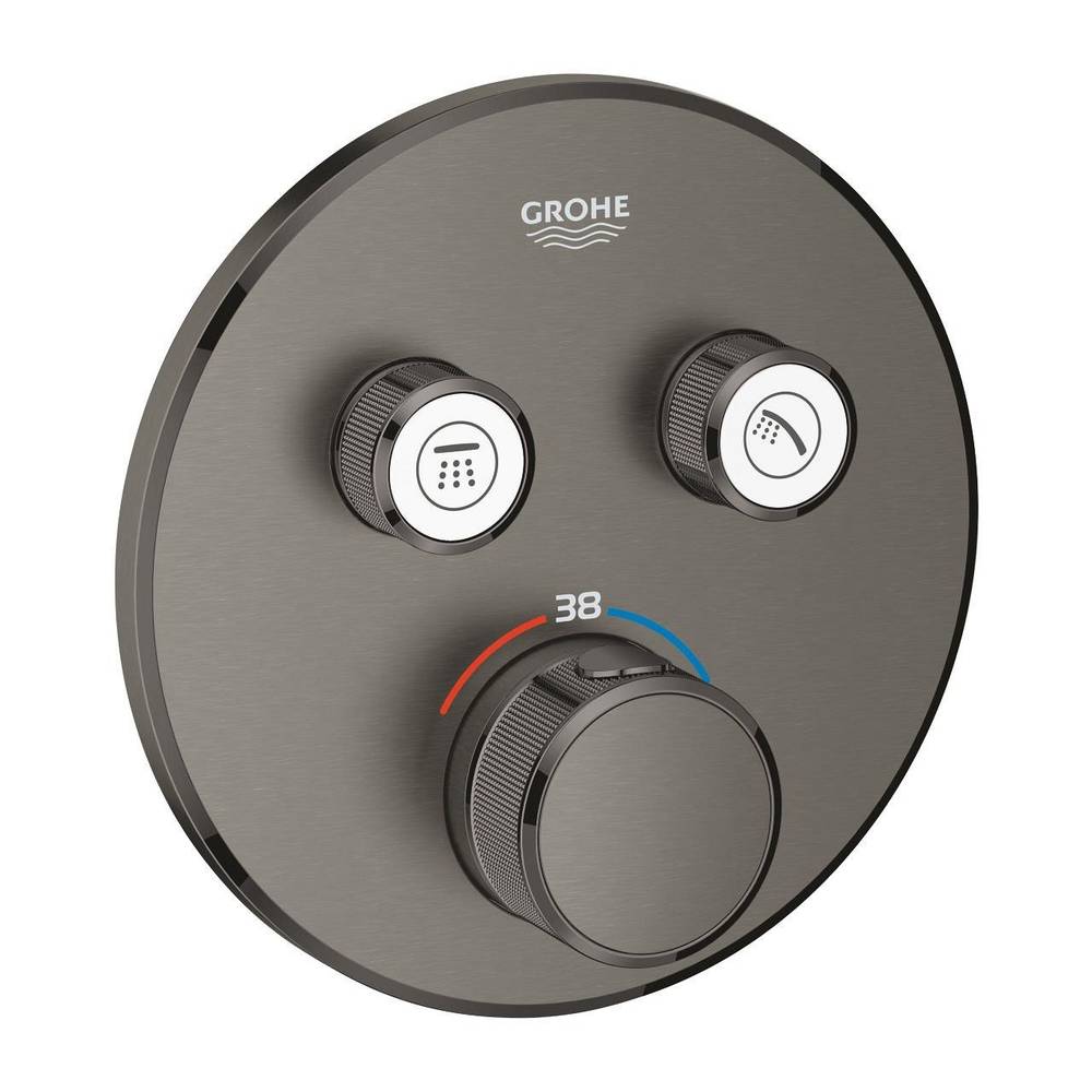 وجه تحكم ذكي جروهي SmartControl خطين - تيتانيوم مطفي