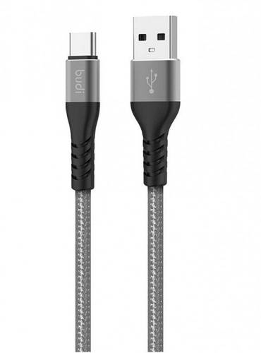 كابل شحن  USB-C رمادي/أسود 2متر