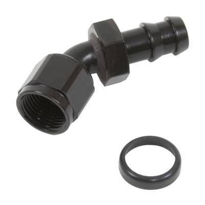 Fitting Hose End Twist-Lok 45 Degree -8 AN Hose Barb to Female -8 AN