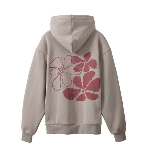 هودي مطبوع Flowers برقبة كابيشو بيج