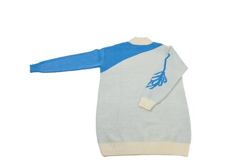 Beige/Blue women sweater 