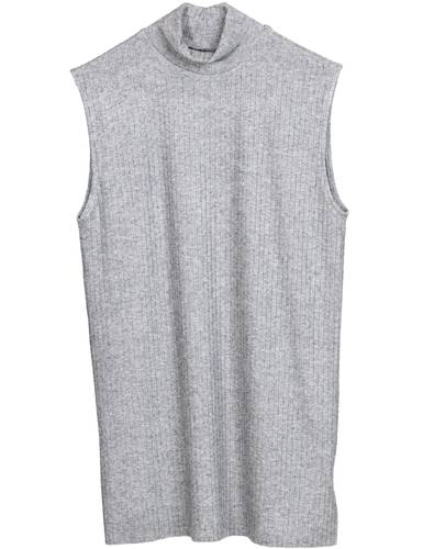Women Top High-neck Grey