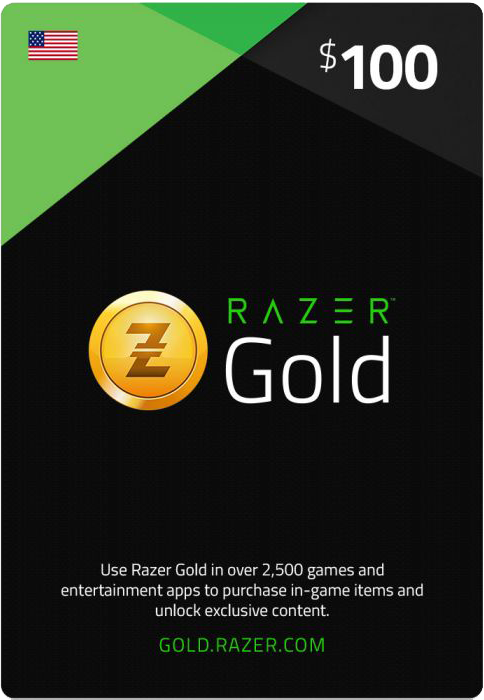 بطاقة ريزر 100$ للحساب الامريكي 