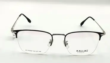 KALLA-KCF0022 / نظارة-طبية-نصف اطار-معدنية-للجنسين
