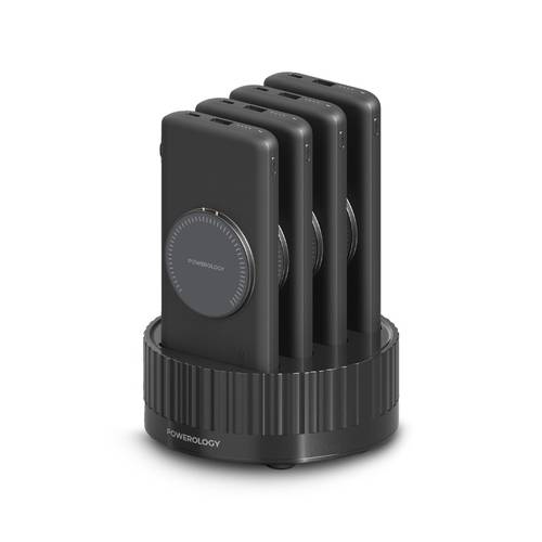 POWEROLOGY 4 IN 1 X4 10,000MAH POWER BANK TERMINAL -BLACK