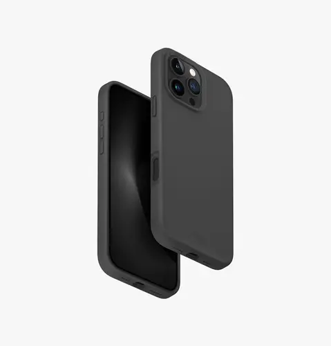 UNIQ IPHONE 16 SERIES LINO HUE SILICONE MAGCLICK MAGNETIC CHARGING CASE - DARK GRAY