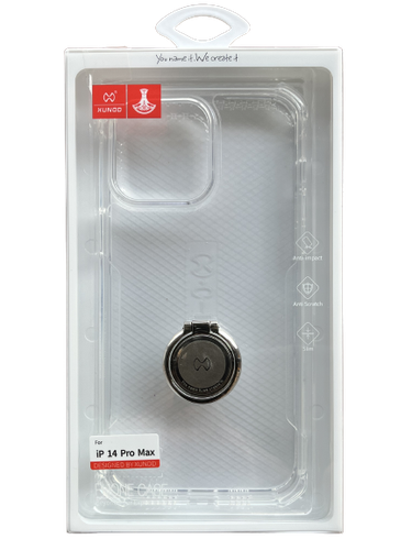 XUNDD IPHONE 14 PRO MAX CLEAR CASE WITH RING - CLEAR