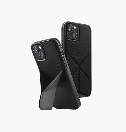 UNIQ IPHONE 14 PLUS TRANSFORMA LEATHERETTE CASE -BLACK