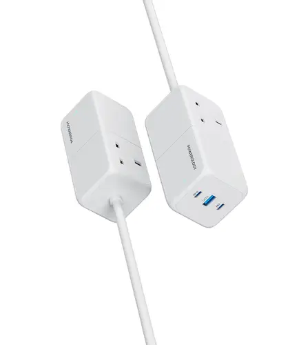 POWEROLOGY 65W POWER STRIP WITH DUAL POWER SOCKETS