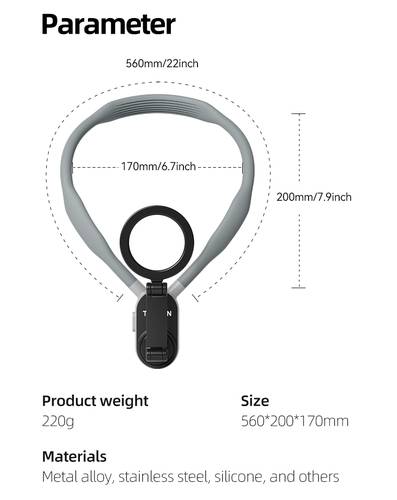TELESIN SMARTPHONE MAGNETIC NECK HOLDER -GRAY