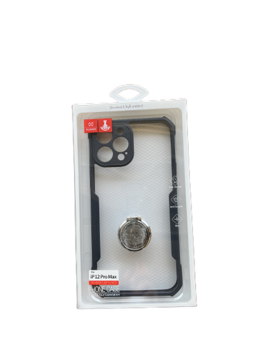 XUNDD IPHONE 12 PRO MAX BUMPER CASE WITH RING - BLACK FRAME