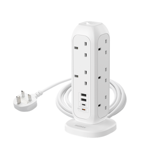 MOMAX ONEPLUG 11-OUTLET POWER STRIP WITH USB