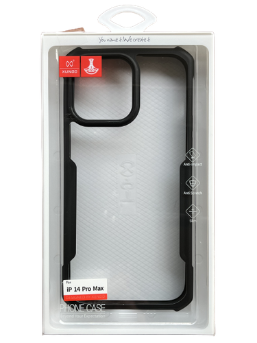 XUNDD IPHONE 14 PRO MAX CLEAR CASE - BLACK