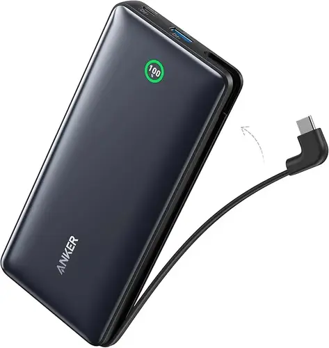 ANKER 20K, 30W, BUILT IN USB-C CABLE NANO POWER BANK