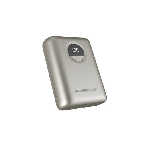 POWEROLOGY 10,000 MAH ULTRA-COMPACT PD POWER BANK -TITANIUM