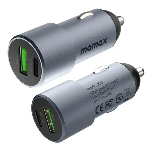 MOMAX UC15 DUAL PORT 38W CAR CHARGER