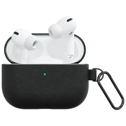 GREEN LION AIRPODS 3 BELLIN SERIES LEATHER CASE - BLACK