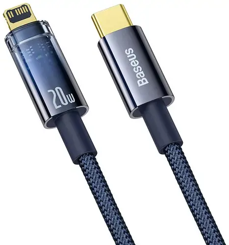 BASEUS 20W EXPLORER SERIES AUTO POWER-OFF USB-C TO LIGHTNING CABLE BLUE