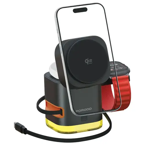 PORODO XPERT 5IN1 RETRACTABLE WIRELESS CHARHER