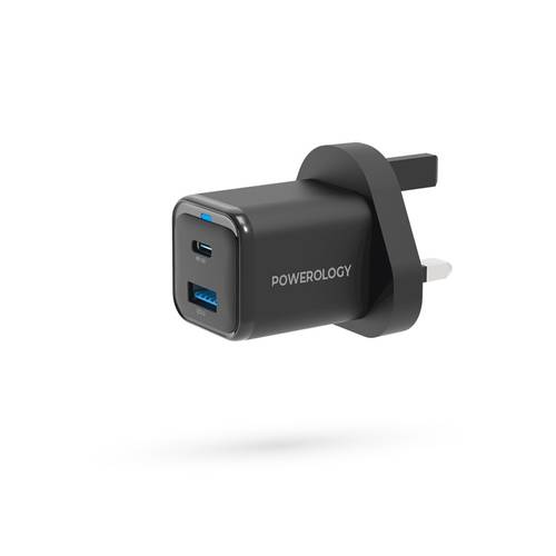 POWEROLOGY 35W SUPER COMPACT QUICK CHARGER WITH LIGHTNING CABLE