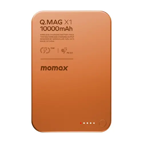 MOMAX Q.MAG X 1000MAH MAGNETIC WIRELESS BATTERY PACK - ORANGE