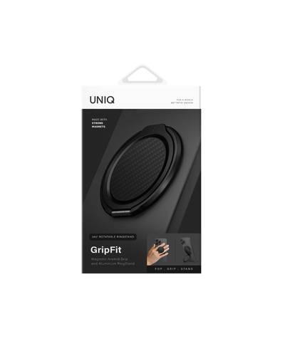 UNIQ GRIPFIT MAGNETIC ARAMID GRIP RING STAND -CARBON BLACK