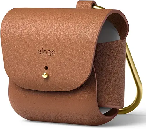 ELAGO AIRPODS 3RD GENERATION GENUINE LEATHER CASE - BROWN
