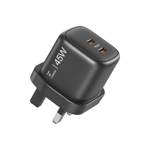 LAV TECH 45W SUPER COMPACT QUICK CHARGER (DUAL USB-C PORT)