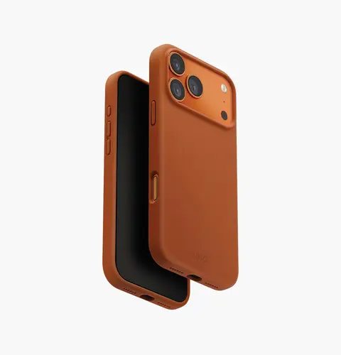 UNIQ LINO SILICONE CASE FOR IPHONE 17 SERIES - SUNSET ORANGE