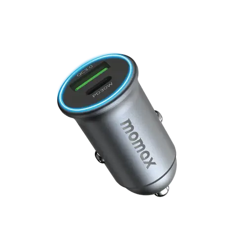 MOMAX MOVE 30W DUAL-PORT CAR CHARGER