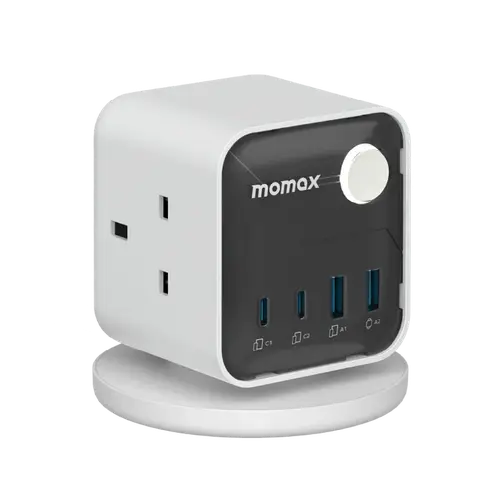 MOMAX 1- CHARGE WORK FLOW CUBE 25W GAN TECH 3 OUTLET MULTIPLUG