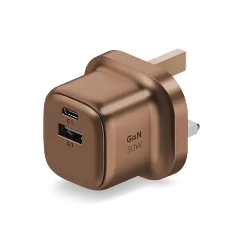 MOMAX 30W 1-CHARGE 2-PORT GAN CHARGER 
