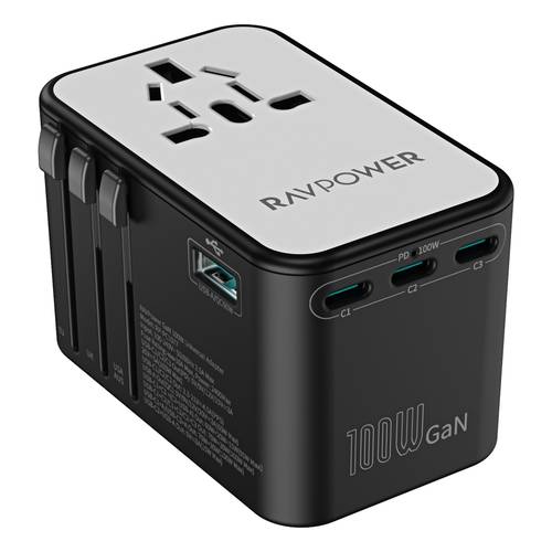 RAVPOWER 100W 5 IN 1 UNIVERSAL ADAPTER