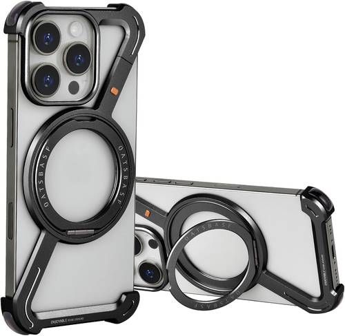 OATSBASF IPHONE 16 PRO/ 16 PRO MAX MINIMALIST Z-SHAPE BUMPER CASE -BLACK