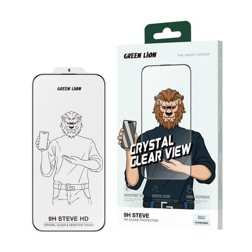 GREEN LION IPHONE 16 SERIES STEVE 9H HD GLASS SCREEN PROTECTOR