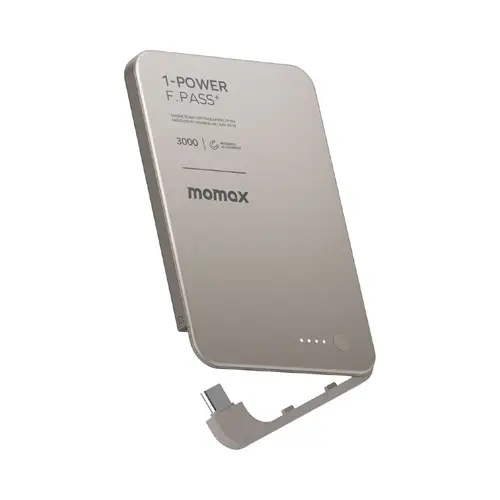 MOMAX 1-POWER F.PASS 3000MAH BATTERY PACK WITH BUILT IN CABLE 