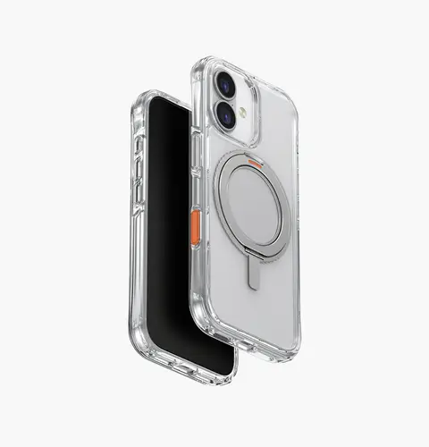 UNIQ SWIVIX CASE WITH ROTATING KICKSTAND FOR IPHONE 17 SERIES - LUCENT CLEAR