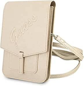 GUESS WALLET UNIVERSAL PHONE BAG WITH STRAP CREAM