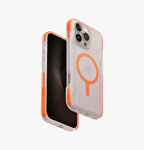 UNIQ IPHONE 16 SERIES COMBAT ACTIVE SHOCKSORB BUMPER CASE -VOLT ORANGE