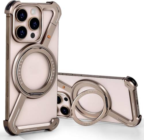 OATSBASF IPHONE 16 PRO/ 16 PRO MAX MINIMALIST Z-SHAPE BUMPER CASE -DESSERT TITANIUM