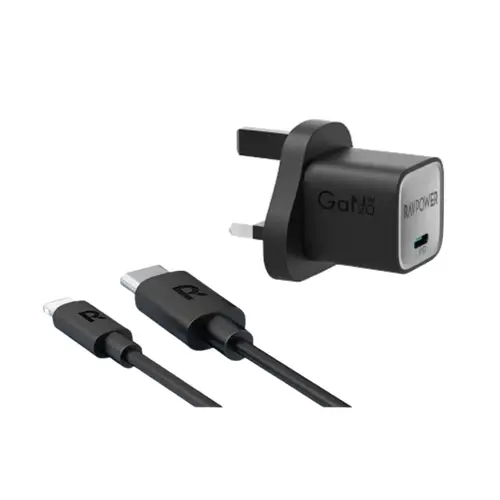 RAVPOWER 2 IN 1 20W WALL CHARGER -BLACK