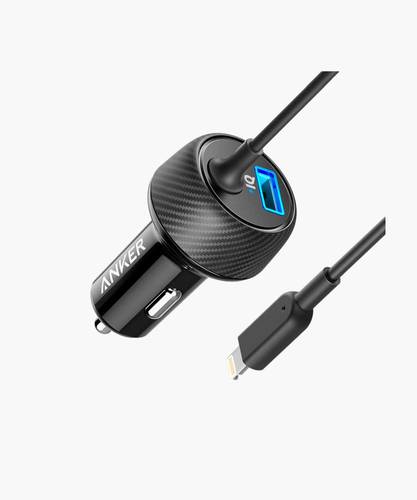 ANKER POWERDRIVE 2 ELITE WITH LIGHTNING CONNECTOR BLACK