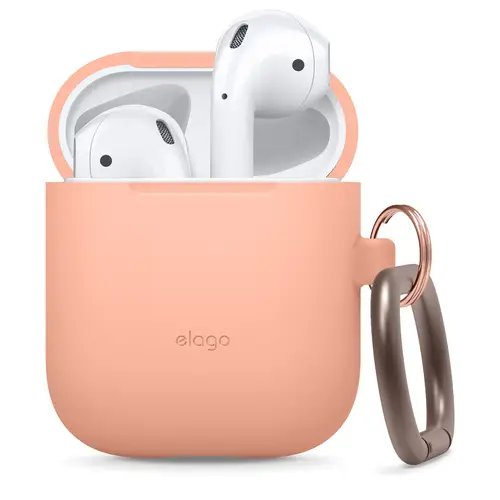 ELAGO AIRPODS 1ST & 2ND GENERATION HANG CASE - PEACH