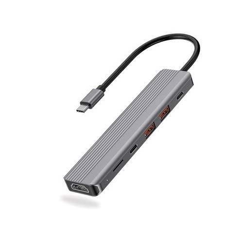 POWEROLOGY 6 IN 1 100W SLIM 4K HDMI USB-C HUB