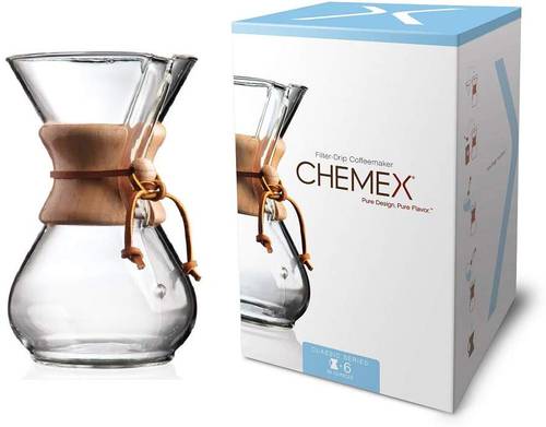 CHEMEX Eight Cup Classic Series Glass Coffeemaker 6cup