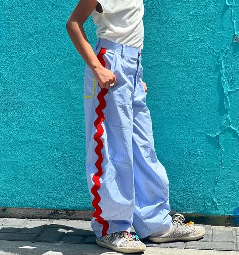 Balloon pants (blue &red)