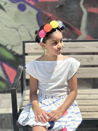Cotton glitter bolls headband 