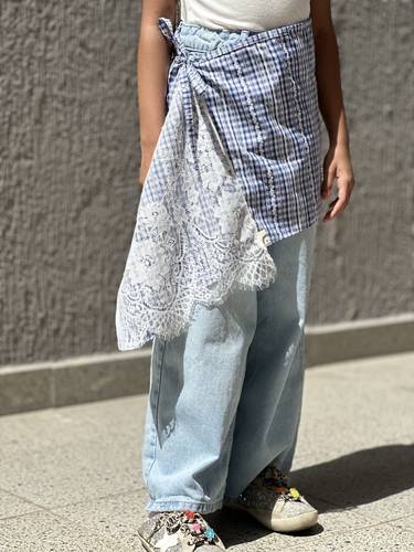 Skirt belt (blue-white)