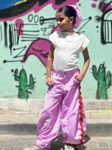 Balloon pants (pink& red)